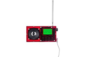 ALANO ALK101 Kits Radio FM/Dab Do It Yourself (DIY) con scocca in Acrilico, Insieme DIY Dab+/FM con modalità allarme e display LCD, facile da usare per principianti (rosso)