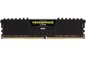 CORSAIR CMK32GX4M1D3000C16 VENGEANCE LPX 32GB (1 x 32GB) DDR4 3000 (PC4-24000) C16 Desktop Memory - Black