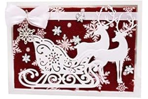YunTrip Matrice de découpe pour la fabrication de cartes, motif cerf de Noël