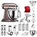 Produktbild KitchenAid Küchenmaschine Artisan, 5KSM175PS, Bestseller Paket inkl. Gemüseschneider, Fleischwolf, Spiralschneider, Nudelvorsatz, Spritzgebäckvorsatz, Abdeckhaube und Standardzubehör (Macadamia)