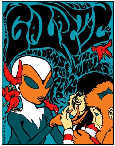 Galactic 20/2/04 Limited Edition Silkscreen Music Poster by Jermaine Rogers Original Signed and Numbered Featuring: Galactic, Drums And Tuba