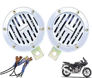 Generox Leher Sonic Horn With Fitting Wire for Bajaj Pulsar 220 DTS-i - Set of 2