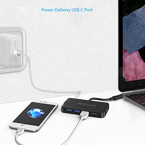 dodocool 7-in-1 USB-C Hub mit Typ-C Stromversorgung 4K Video HD / VGA Ausgang Port Gigabit Ethernet Adapter und 3 SuperSpeed USB 3.0 Anschlüsse für MacBook / MacBook Pro / Google Chromebook Pixel - 8