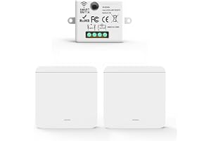 Smart WiFi-ljusomkopplare kit – mottagare + trådlös strömbrytare, smart fjärrkontroll kompatibel med Tuya-appar och Google Ho