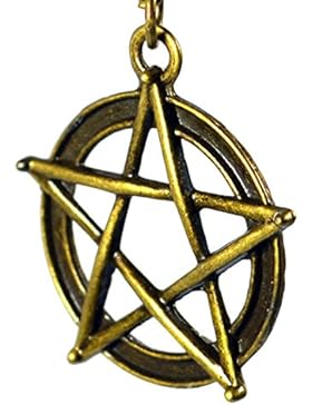 Supernatural -Halskette mit Charme Pentagrampentacle Inspired Kettenschmuck Antik Fashion Wear Locket Wicca-Anhänger...