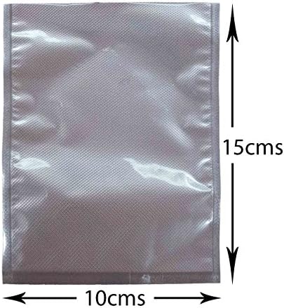 Sous Vide Vacuum Food Sealer Bags 10 x 15 cm - 50 bags by Bags of Freshness, Compatible with Andrew James, Eiffel Freshpack Pro, Rival Seal a Meal, JML, VPS518, AVS550, Foodseala machines and many more…