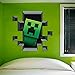 Produktbild Mine Creeper 3d Wall Decor Sticker wiederverwendbar Vinyl Aufkleber für Schlafzimmer