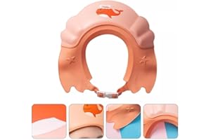 Casquette avec visière de protection réglable, bain et douche, pour bébé (orange)
