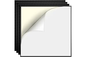 Etarnfly 4 Pack Peel and Stick Baseplates, 25.5 x 25.5 cm Classic Building Board Base Plates 100% Compatible with All Major Brands, Black