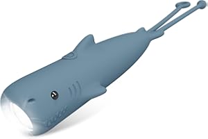 ZKLiLi lampada LED dimmabile ad alta lumen, torcia ricaricabile, torcia portatile per bambini, per emergenze di campeggio escursionistica, regali per squali per bambini