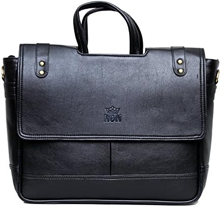KGNExportsHouse , 15 Inch Satchel Laptop Leather Bag Women Men - Shoulder Messenger