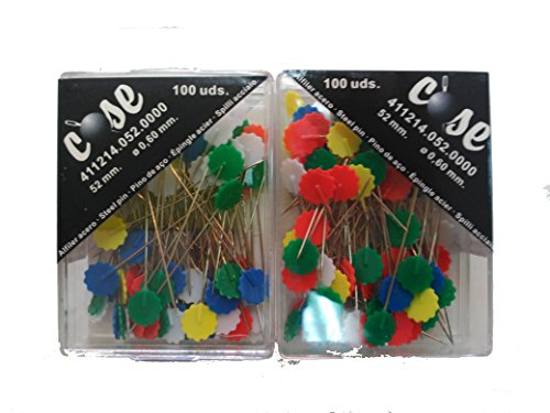 200 Stecknadeln paschword mit der Flacher Kopf in Form von Blume und Farben