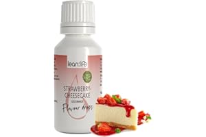 Lean:Life - Flavour Drops 30 ml - Strawberry-Cheesecake - Aroma Tropfen für Lebensmittel - zuckerfrei und kalorienarm