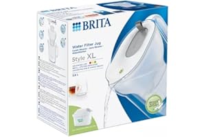BRITA Karafka filtrująca szklana (2,5L) z 1 x filtrem BRITA MAXTRA PRO All-in-1, który redukuje chlor, kamień, PFAS i metale - karafka premium