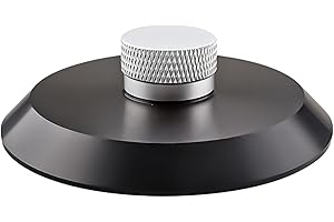 TIRSTRUP Schallplattenklemme Klemme zum Fixieren der Schallplatte für Vinyl-Plattenspieler, Phono Weight Plattengewicht, schwarz