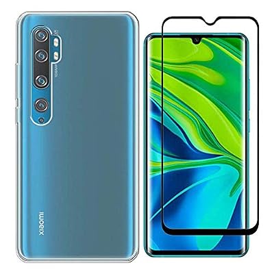 BestVentes Xiaomi Mi Note 10 / Mi Note 10 PRO Protection intégrale 360 degres : Coque Gel de Protection en TPU Invisible arrière Transparente ET Protection écran Full Cover Noir - Accessoires Pochette Case