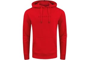 riverso RIVErik Sudadera con capucha para hombre Sudadera Logo Capucha Bolsillos Canguro Regular Monocolor Algodón Negro Rojo Marrón Beige S M L XL 2XL 3XL 4XL 5XL 5XL