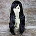 Price comparison product image Stunning Heat Resistant XXX Long Wavy Black Ladies Wigs Skin top Bangs Wig UK