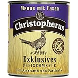 Christopherus Alleinfutter für Hunde, Nassfutter, Gluten- und getreidefrei, Fasan/ Amaranth/ Pastinake, Exklusives Fleischmenü 800 g