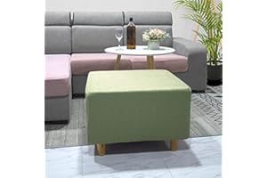 uyeoco Funda Otomana Cuadrado Elástica Funda De Reposapiés Sofá Protector De Puff Funda Protectora para Taburete Otomano para Taburete Otomano (Color : L, Size : 45+60+60cm)