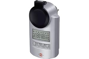 Brennenstuhl Primera-Line timer DT IP44, digitalt timeruttag (veckotimer, IP44-skydd och ökat kontaktskydd)