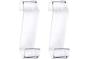 GEDY | Merlino Set da 2 Appendiabiti, Finitura Trasparente, Serie Realizzata in Resine Termoplastiche