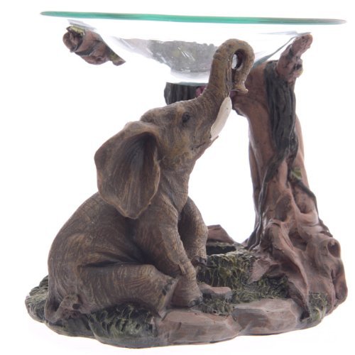 lotusandlime Brûleur à Huile, éléphant Gris, 15 cm