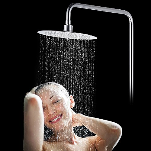 ieGeek 10 Zoll Regendusche Einbauduschköpfe Edelstahl Duschkopf Regenbrause Brausekopf aus Edelstahl mit Anti-Kalk-Düsen poliert Spiegeleffekt hochglänzend - 6