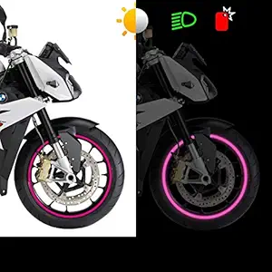 JURUOXIN Motorbike / Car Retro Reflective Wheel Stripes kit Rim Stripe Decal Sticker