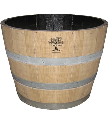 Grande Fioriera In Botte Di Quercia / Giardino / VEGETALE EX - Foto 2