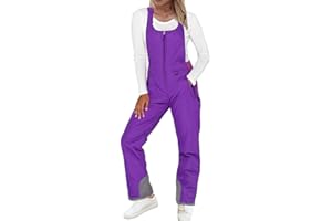 Onsoyours Salopette da Snowboard da Donna con Bretelle Bavaglini da Sci Donna Senza Maniche Tuta Pantaloni Larghi Casual Taglie Forti con Tasche