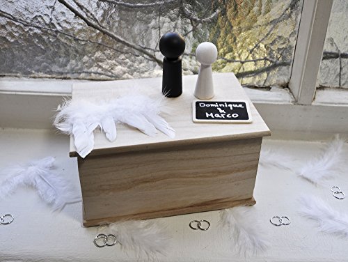 Geldgeschenk Hochzeit Frau Wundervoll - Truhe groß – aus Holz (21,5 x 14,5 x 11 cm) / Hochzeitsgeschenk / Hochzeitsgeldgeschenk