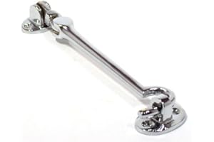 Dzina Cabin Hook Silent Pattern 200mm (8 Inch) Chrome Pack of 2