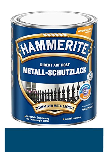 250 ml Hammerite Direkt auf Rost Metall-Schutzlack Blau, Glanz