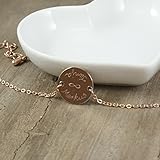 Armband mit Gravur rosévergoldet, personalisiertes Armband, Namensarmband, rotvergoldet, Namenarmband, rosé