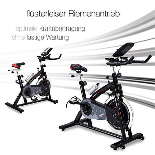 Sportstech Profi Indoor Cycle SX200 mit Smartphone App Steuerung + Google Street View, 22KG Schwungrad, Armauflage, Pulsgurt kompatibel – Speedbike mit flüsterleisem Riemenantrieb – Fahrrad Ergometer bis 125 KG - 5