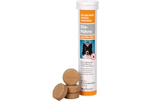 Alfavet Dia-Röhre von Dia Tab |1 x 12 x 5,5g | Ergänzungsfuttermittel für Hunde und Katzen bei Durchfall | Kann dabei helfen Durchfall zu reduzieren | Ideal für Unterwegs