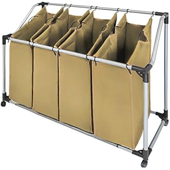 AmazonBasics Wäschekorb, Wäschesammler mit 3 Fächern: Amazon.de: Küche