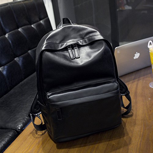 BAOSHA BP-29 Unisex PU Leder Notebook Laptop Rucksack Tasche 15 6 Zoll College Schulrucksack Schultertasche Outdoor Wochenende Reise Rucksack Herren D