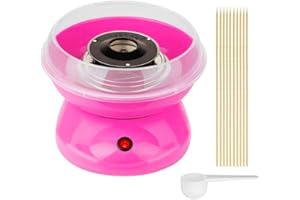OPENSPACESHOP Macchina Zucchero Filato e Caramelle in Casa Elettrica 500W Cotton Candy Rosa Preparazione Cotton Candy Maker Cotton Candy Machine Sweet Party per Bambini