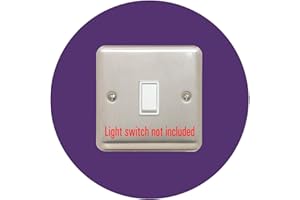 DSD SUPPLIES LTD. single LIGHT SWITCH SURROUND | round | acrylic back panel or finger plate | plug, Colour:Purple