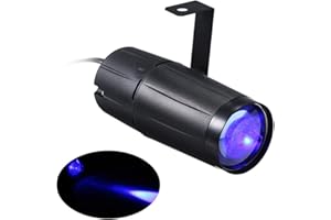 Lixada 3W LED Pinspot Luce, Unico Fascio di Luce Luci Discoteca, Apparecchio di Illuminazione per la Festa di Natale Home Decoration Bar Club Pub DJ Show Concert/Mood Lights,7 Colori Diversi