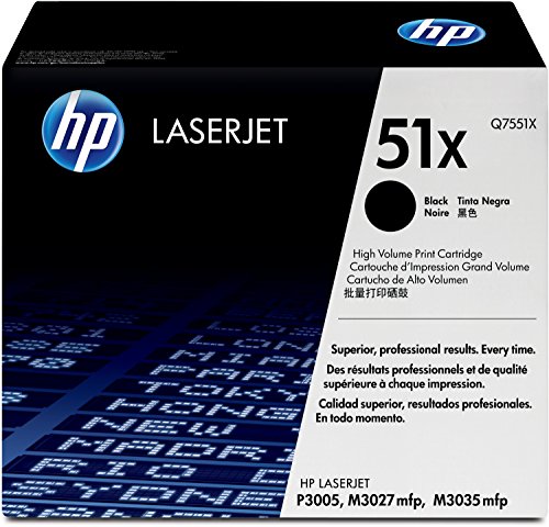 HP 51X (Q7551X) Schwarz Original Toner mit hoher Reichweite für HP Laserjet HP Laserjet P3005, M3027, M3035