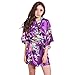 Produktbild Damen Bademäntel Frauen Spaghetti Strap Spitze Hem Kleid Nachthemd Nachtwäsche Nachtwäsche Morgenmäntel Bademäntel (XXXXL/48, Violett)