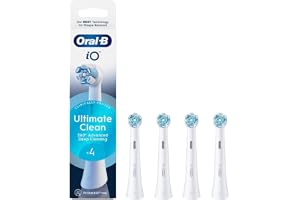 Oral-B iO ultimat rengöring, original borsthuvuden för elektriska Oral-B iO tandborstar, bunt, vit, 4 stycken