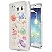 Produktbild Galaxy Note 5 Hülle,Galaxy Note 5 Schutzhülle,Galaxy Note 5 Silikon Handyhülle TPU Case,KunyFond Kosmischer Planet Muster Bling Shiny Glänzend Glitter Glitzer Strass Silikon Hülle [Kratzfeste, Scratch-Resistant] Crystal Kirstall Clear Ultra Dünn Weiche Silikon TPU Schutz Durchsichtig Stoßdämpfend Transparent Weichem Flexible Kristallklar Silikon Handytache Handy Gürtel Tasche Hülle Protective Back Case Cover Fall-Abdeckung Etui TPU Bumper Schale für Samsung Galaxy Note 5 - Transparent