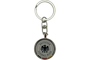 Schlüsselanhänger Deutschland Nationalmannschaft 3D Fußball Miniatur Logo Doppelseitig EM 2024 Fanartikel Offizielles DFB Lizenzprodukt Sport Merchandise Germany EURO Europameister Keyring-Chain