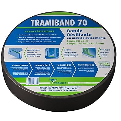 TRAMICO Bande résiliente en mousse Tramiband, autocollante, 70 x 3 x 30 m