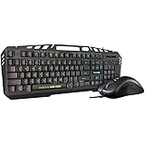 (Renewed) Cosmic Byte Dragon Fly RGB Aluminium Gaming Keyboard and Mouse Combo, 8 RGB Effects, 7 Button 7200 DPI Mouse with S