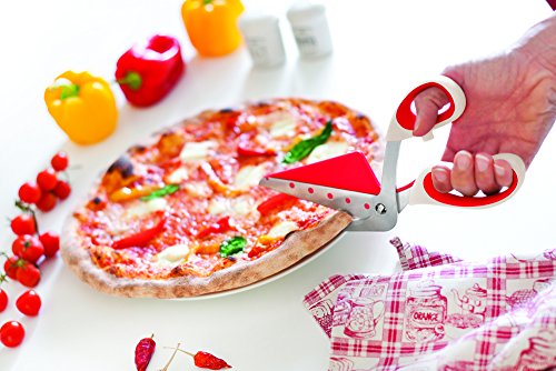 GP&me Pizza-Schere, Edelstahl / hitzebeständiges Silikon, Rot / Weiß - 2